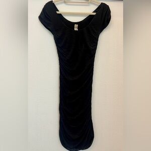 Free People Black Midi Dress